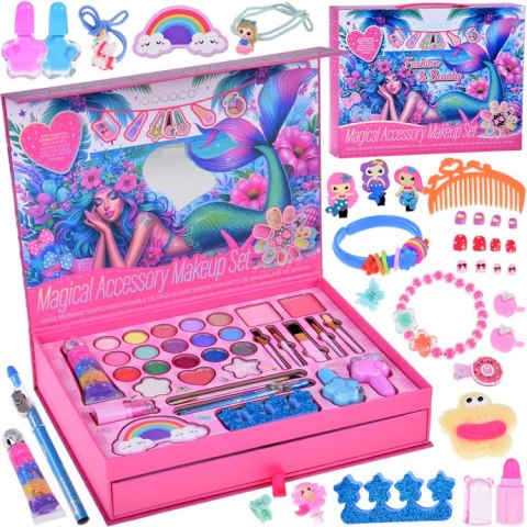 Duży zestaw piękności SYRENKA Cienie Lakiery Spinki Gumki do włosów ZA5574