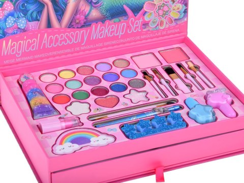 Duży zestaw piękności SYRENKA Cienie Lakiery Spinki Gumki do włosów ZA5574