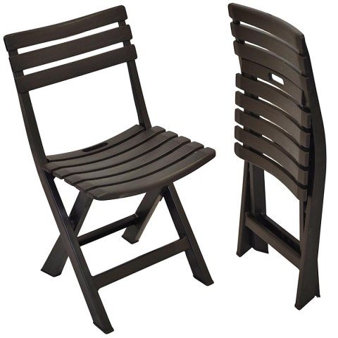 ZESTAW 4 KRZESEŁ CATERINGOWYCH SKŁADANYCH PLASTIKOWYCH ANTRACYT KOMODO