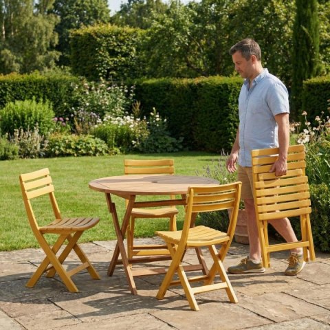 ZESTAW 4 KRZESEŁ CATERINGOWYCH SKŁADANYCH PLASTIKOWYCH BEŻOWYCH KOMODO