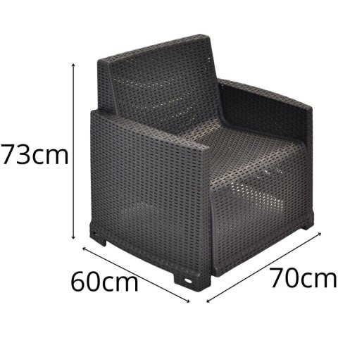 ZESTAW MEBLI WYPOCZYNKOWYCH 2 FOTELE + SOFA + STOLIK COMO