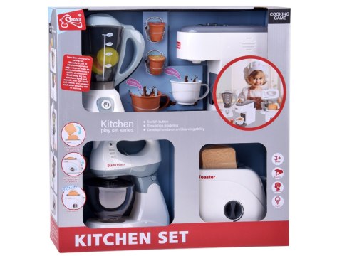 Duży zestaw małe AGD do zabawy mikser toster blender ekspres ZA5577