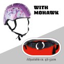 KASK ROWEROWY DZIECIĘCY REGULOWANY NO FEAR MOHAWK R.(48-52CM) WHITE/PURPLE