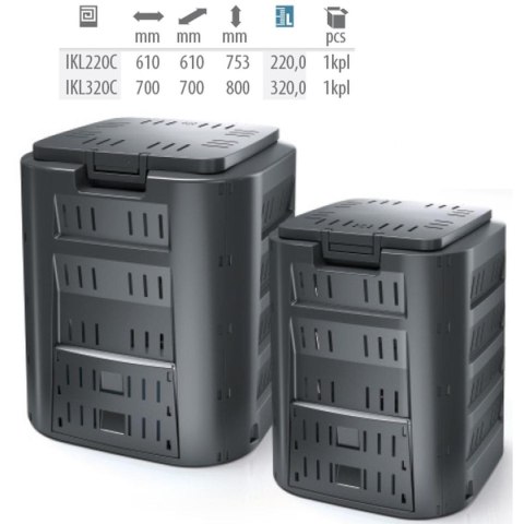 KOMPOSTOWNIK OGRODOWY COMPOGREEN 320L