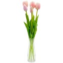 BUKIET 5 TULIPANÓW JASNO RÓŻOWYCH 39CM JAK ŻYWYCH DEKORACJA WIOSENNA