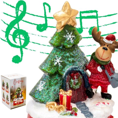 DEKORACJA ŚWIĄTECZNA GRAJĄCA RENIFER