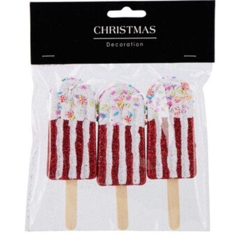 LODY DEKORACJA WISZĄCA BOMBKA 3SZT CZERWONY