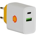 ŁADOWARKA KOSTKA ADAPTER USB A I C 20W SHELL