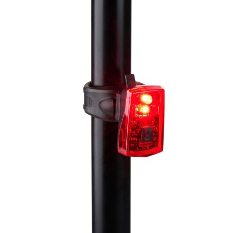 LAMPKA ROWEROWA NA TYŁ LED USB - C Z FUNKCJĄ STOP CERTYFIKAT DUNLOP