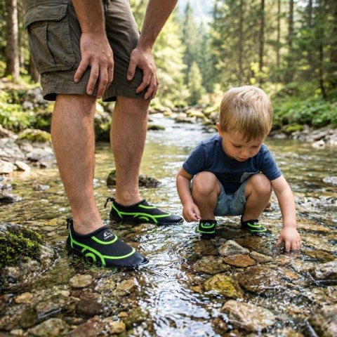 BUTY DO WODY JUNIOR BLACK/GREEN R.33