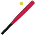 KIJ DO BASEBALLA JUNIOR 54CM Z PIŁKĄ SOFT CZERWONY
