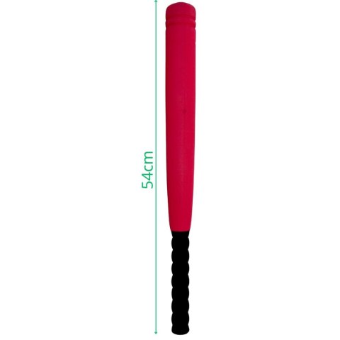 KIJ DO BASEBALLA JUNIOR 54CM Z PIŁKĄ SOFT CZERWONY