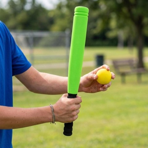 KIJ DO BASEBALLA JUNIOR 54CM Z PIŁKĄ SOFT ZIELONY