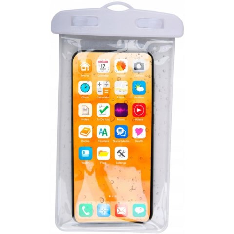 WODOODPORNE ETUI POKROWIEC NA TELEFON 11,7X21CM PVC BIAŁE GRUNDIG