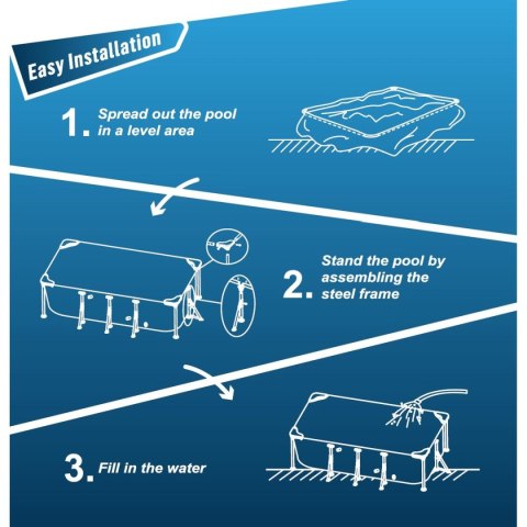 BASEN STELAŻOWY PROSTOKĄTNY SUPER STRONG 394x207x80CM 17723