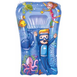 MATERAC PLAŻOWY Z OKIENKIEM PODWODNY ŚWIAT 74x48CM NIEBIESKI 37591