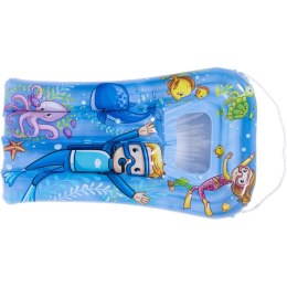 MATERAC PLAŻOWY Z OKIENKIEM PODWODNY ŚWIAT 74x48CM NIEBIESKI 37591