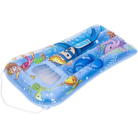 MATERAC PLAŻOWY Z OKIENKIEM PODWODNY ŚWIAT 74x48CM NIEBIESKI 37591