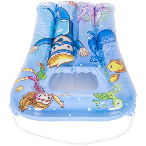 MATERAC PLAŻOWY Z OKIENKIEM PODWODNY ŚWIAT 74x48CM NIEBIESKI 37591