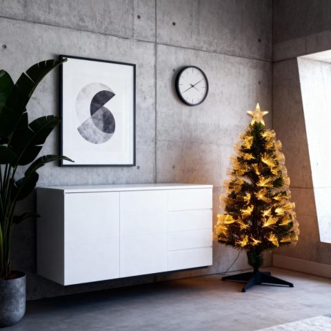 CHOINKA DEKORACYJNA ŚWIATŁOWODOWA CIEPŁY BIAŁY 120CM