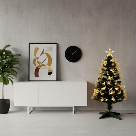 CHOINKA DEKORACYJNA ŚWIATŁOWODOWA CIEPŁY BIAŁY 90CM