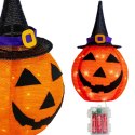 DYNIA DEKORACYJNA Z KAPELUSZEM 68CM HALLOWEEN 30LED