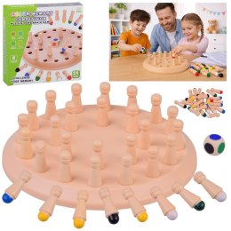 Gra pamięciowa Kolory kostka pionki edukacyjna łamigłówka GR0832