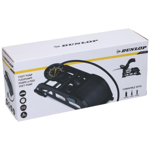 POMPKA NOŻNA 2 TŁOKOWA Z MANOMETREM ROWER SAMOCHÓD PIŁKA DUNLOP