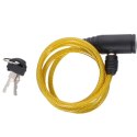 ZAPIĘCIE ROWEROWE SPIRALNE NA KLUCZ 0,6x90CM ŻÓŁTE DUNLOP