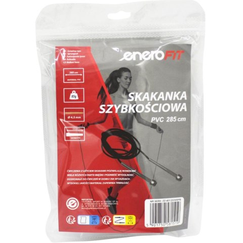 SKAKANKA SZYBKOŚCIOWA PVC 285CM CZARNA ENERO FIT