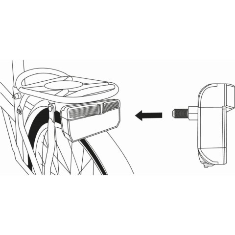TYLNE ŚWIATŁO ROWEROWE 3 LED SMD ZASILANIE DYNAMO DUNLOP