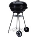 GRILL OGRODOWY KULISTY REX STALOWY 46CM