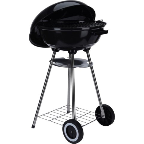 GRILL OGRODOWY KULISTY REX STALOWY 46CM