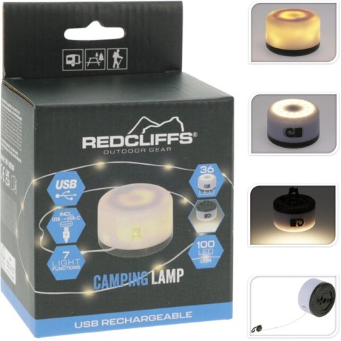 LAMPKA CAMPINGOWA GIRLANDA ŚWIETLNA ŁAŃCUCH 100 LED ŁADOWANIE USB REDCLIFFS
