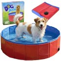 BASEN OGRODOWY SKŁADANY DLA PSA 80X30CM CZERWONY MAXPRO