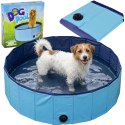 BASEN OGRODOWY SKŁADANY DLA PSA 80X30CM NIEBIESKI MAXXPRO