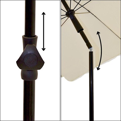 PARASOL OGRODOWY 185CM KREMOWY