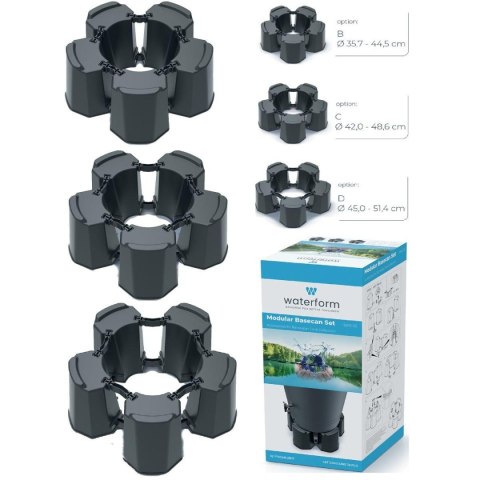 PODSTAWA DO ZBIORNIKA NA WODĘ DESZCZÓWKĘ MODULAR 5 BASECAN ANTRACYT