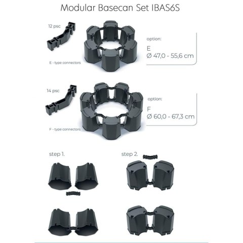 PODSTAWA DO ZBIORNIKA NA WODĘ DESZCZÓWKĘ MODULAR 6 BASECAN ANTRACYT