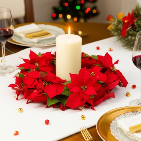 WIANEK DEKORACYJNY 45 CM GWIAZDA BETLEJEMSKA POINSECJA