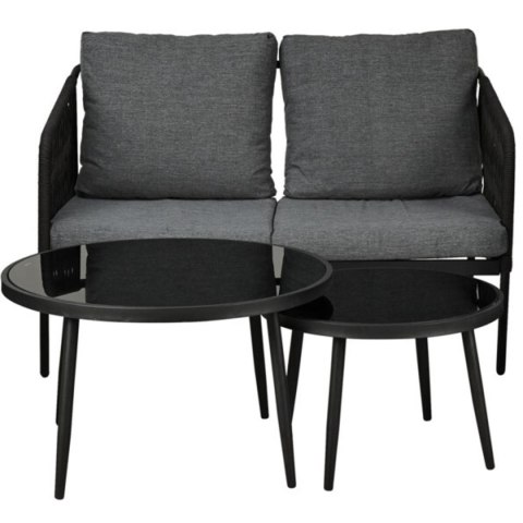 ZESTAW MEBLI OGRODOWYCH 2 STOLIKI 2 FOTELE KANAPA MEDIOLAN