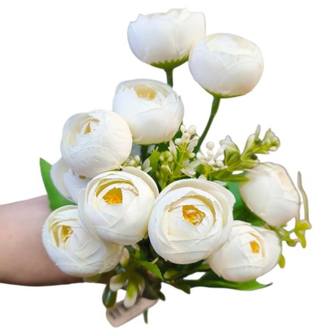 Bukiet bukiecik kamelka kremowa biała