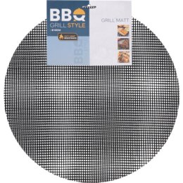 MATA SIATKA GRILLOWA OKRĄGŁA 2 SZT 40 CM NON STICK PTFE WŁÓKNO SZKLANE BBQ