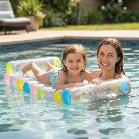 MATERAC DMUCHANY 168x80x36CM ŁÓŻKO Z ZAGŁÓWKIEM SERDUSZKA 33360