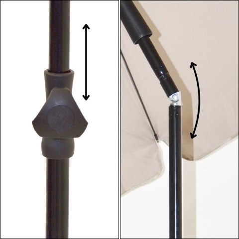 PARASOL OGRODOWY 185CM SZARY