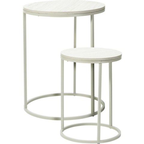 ZESTAW 2 STOLIKI KAWOWE BLAT DREWNIANY