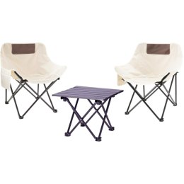 ZESTAW TURYSTYCZNY SKŁADANY 3W1 STOLIK I 2 KRZESŁA REDCLIFFS