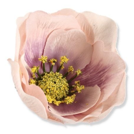 Anemon sztuczna główka kwiatowa wyrobowa łososiowa pomarańczowa