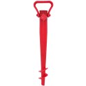 BAZA MOCOWANIE DO PARASOLA PLASTIKOWE WKRĘCANE 37CM CZERWONA