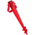 BAZA MOCOWANIE DO PARASOLA PLASTIKOWE WKRĘCANE 37CM CZERWONA